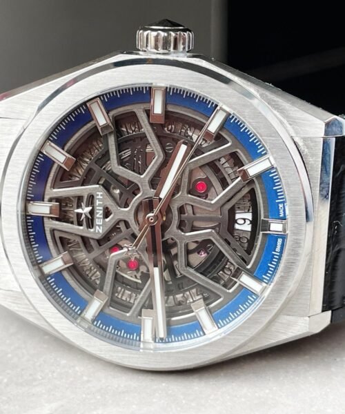Defy Classic LF 1:1 Best Edition Skeleton Blue Dial on Blue Gummy Strap A2892 - Image 3