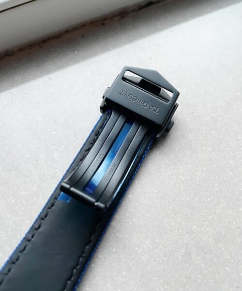 Aquaracer Calibre 43mm SS V6F Best Edition Black Blue Textured Dial Black Blue Ceramic Bezel on Blue Nylon Strap A2824 - Image 11