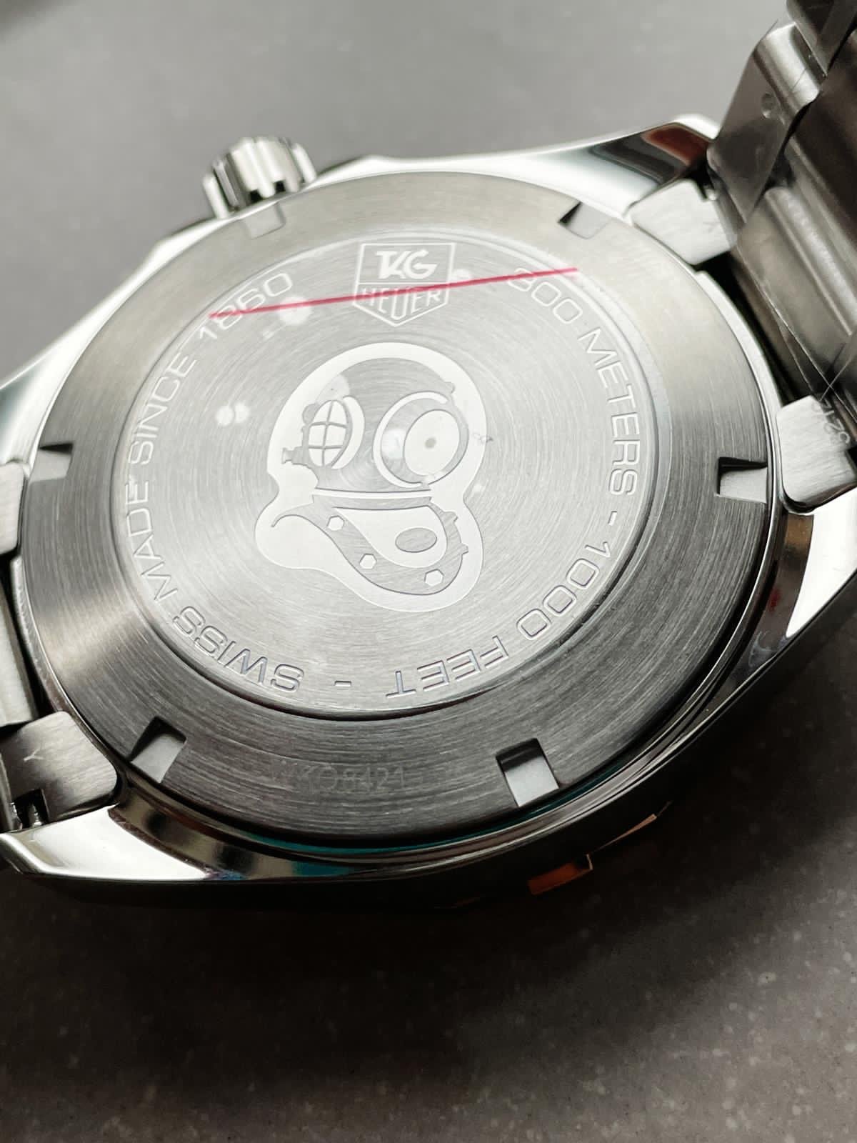 Aquaracer 41mm white face Stainless Steel RG bezel SS strap - Image 7