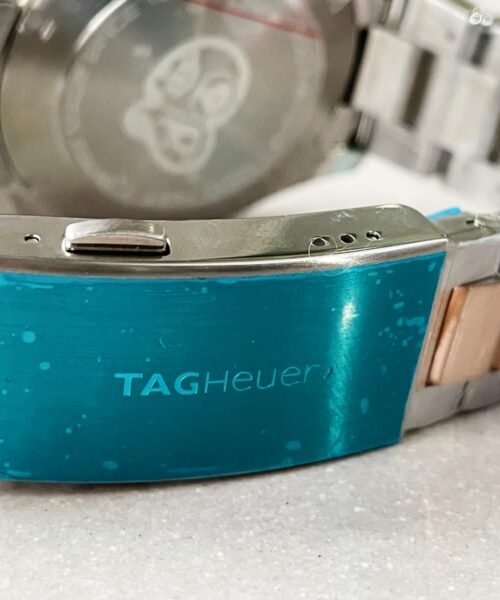 Aquaracer 41mm white face Stainless Steel RG bezel SS strap - Image 10