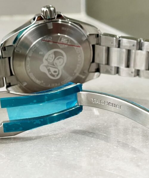 Aquaracer 41mm white face Stainless Steel RG bezel SS strap - Image 9