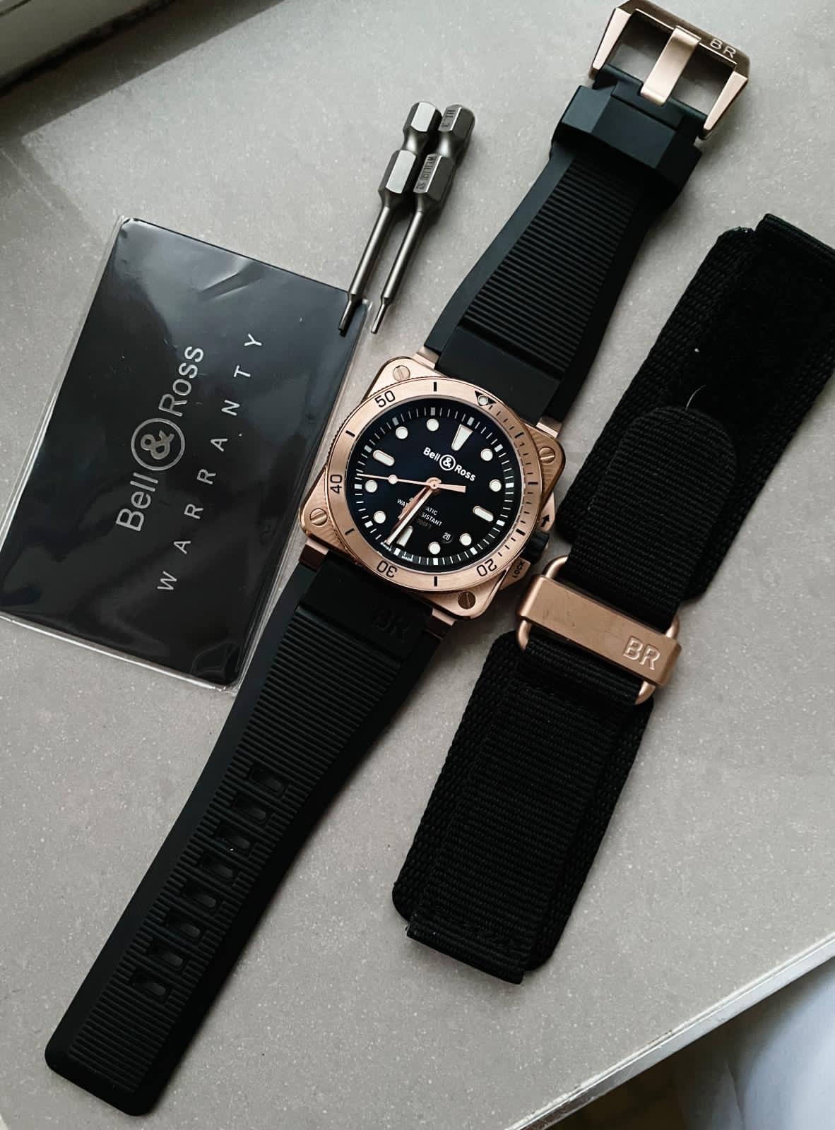 BR 03-92 Diver RG Black Dial on Rubber Strap MIYOTA 9015 - Image 9