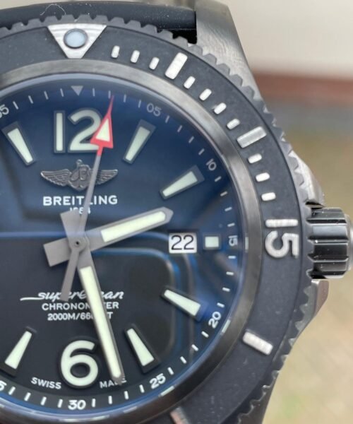 Superocean Automatic 44 TF 1:1 Best Edition Black Dial Black Bezel on Black Rubber Strap A2824 - Image 2