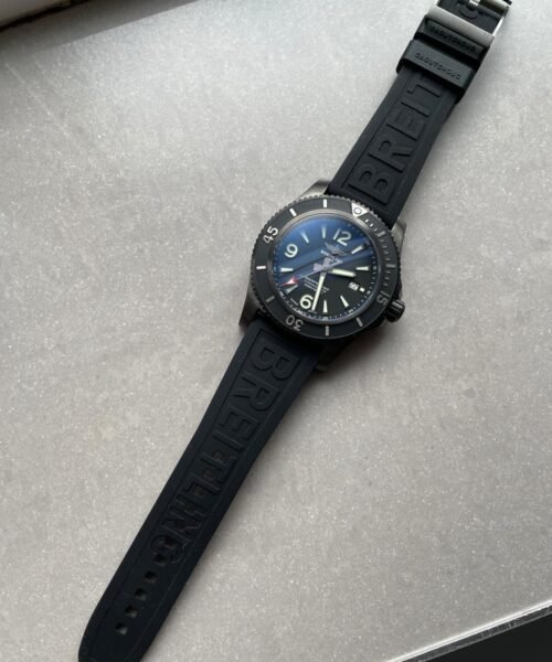 Superocean Automatic 44 TF 1:1 Best Edition Black Dial Black Bezel on Black Rubber Strap A2824 - Image 6