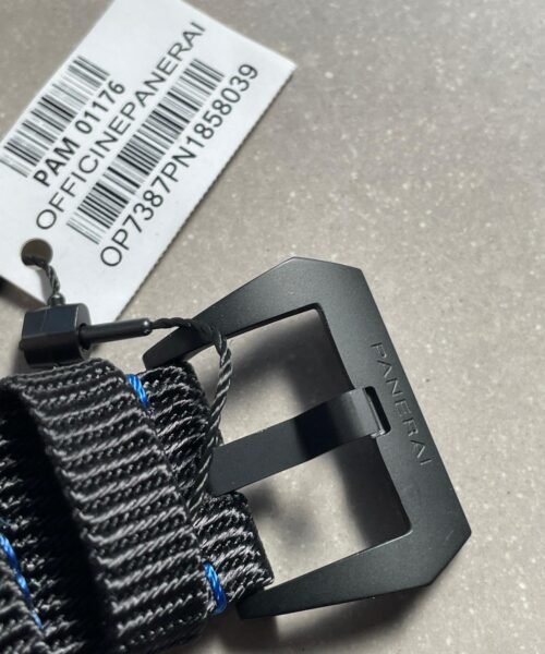 PAM1176 REAL CERAMIC V2 VSF 1:1 BLACK DIAL ON BLUE TEXTILE STRAP P9010 - Image 12