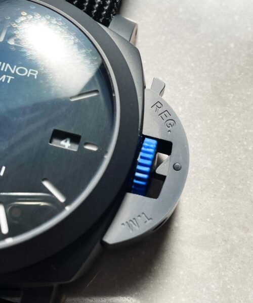 PAM1176 REAL CERAMIC V2 VSF 1:1 BLACK DIAL ON BLUE TEXTILE STRAP P9010 - Image 9