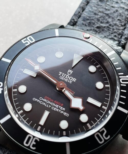 HERITAGE 2016 BLACK BAY SHIELD DLC ZF 1:1 BEST EDITION BLACK BEZEL ON ASSO. LEATHER STRAP A2824 - Image 2