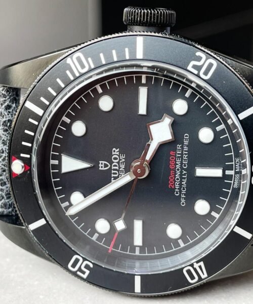 HERITAGE 2016 BLACK BAY SHIELD DLC ZF 1:1 BEST EDITION BLACK BEZEL ON ASSO. LEATHER STRAP A2824 - Image 4