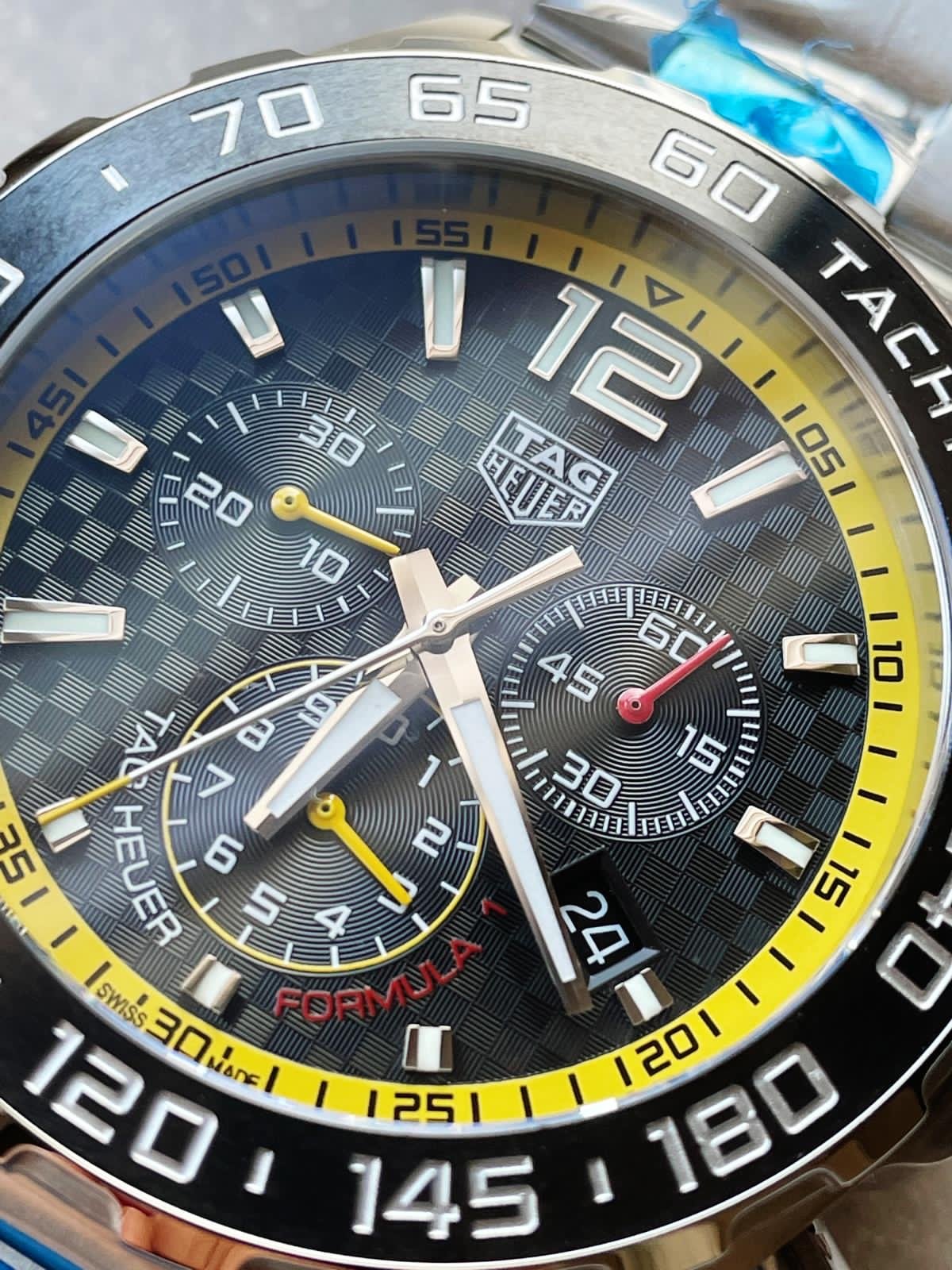 Formula 1 TAG Black dial silver SS strap OGF - Image 2