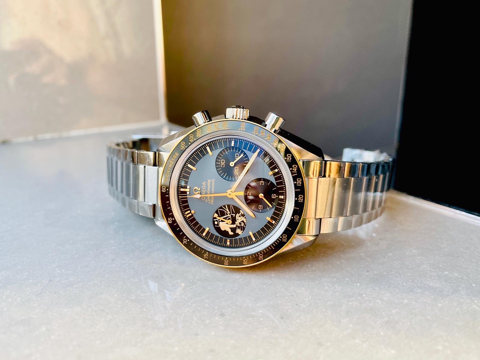 Speedmaster 50th Anniversary of APOLLO 11 The Moon Landing OMF Best Edition on SS Bracelet Manual Winding Chrono Movement - Image 7