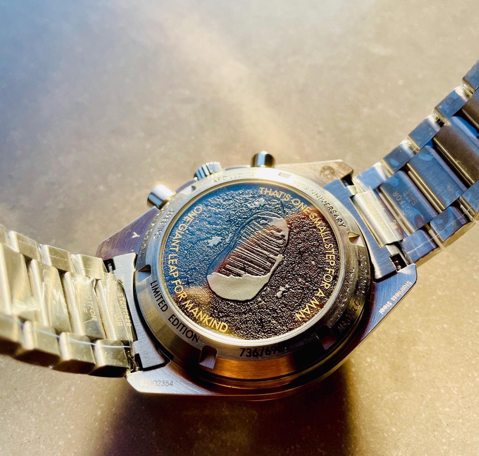 Speedmaster 50th Anniversary of APOLLO 11 The Moon Landing OMF Best Edition on SS Bracelet Manual Winding Chrono Movement - Image 5