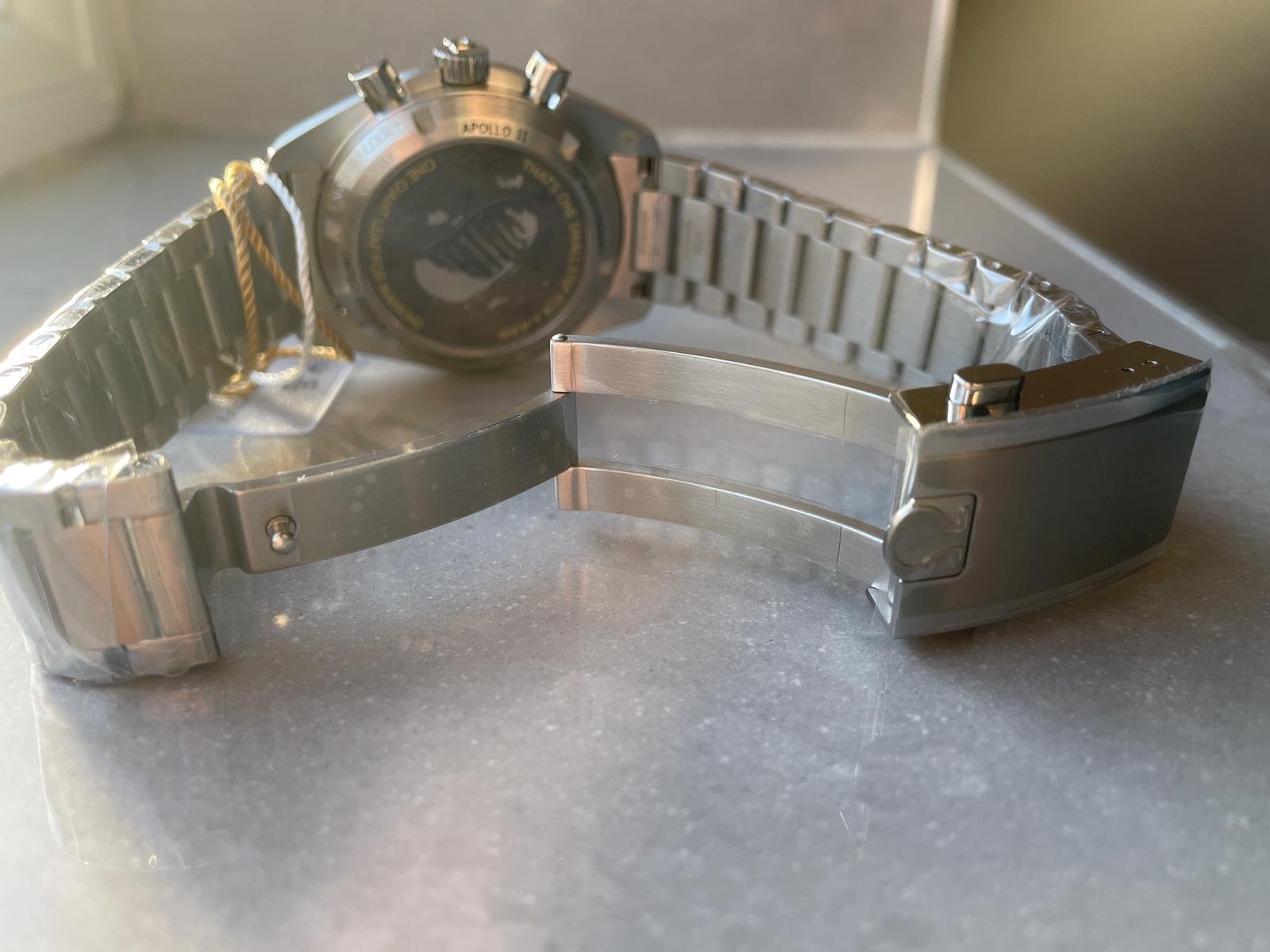Speedmaster 50th Anniversary of APOLLO 11 The Moon Landing OMF Best Edition on SS Bracelet Manual Winding Chrono Movement - Image 9