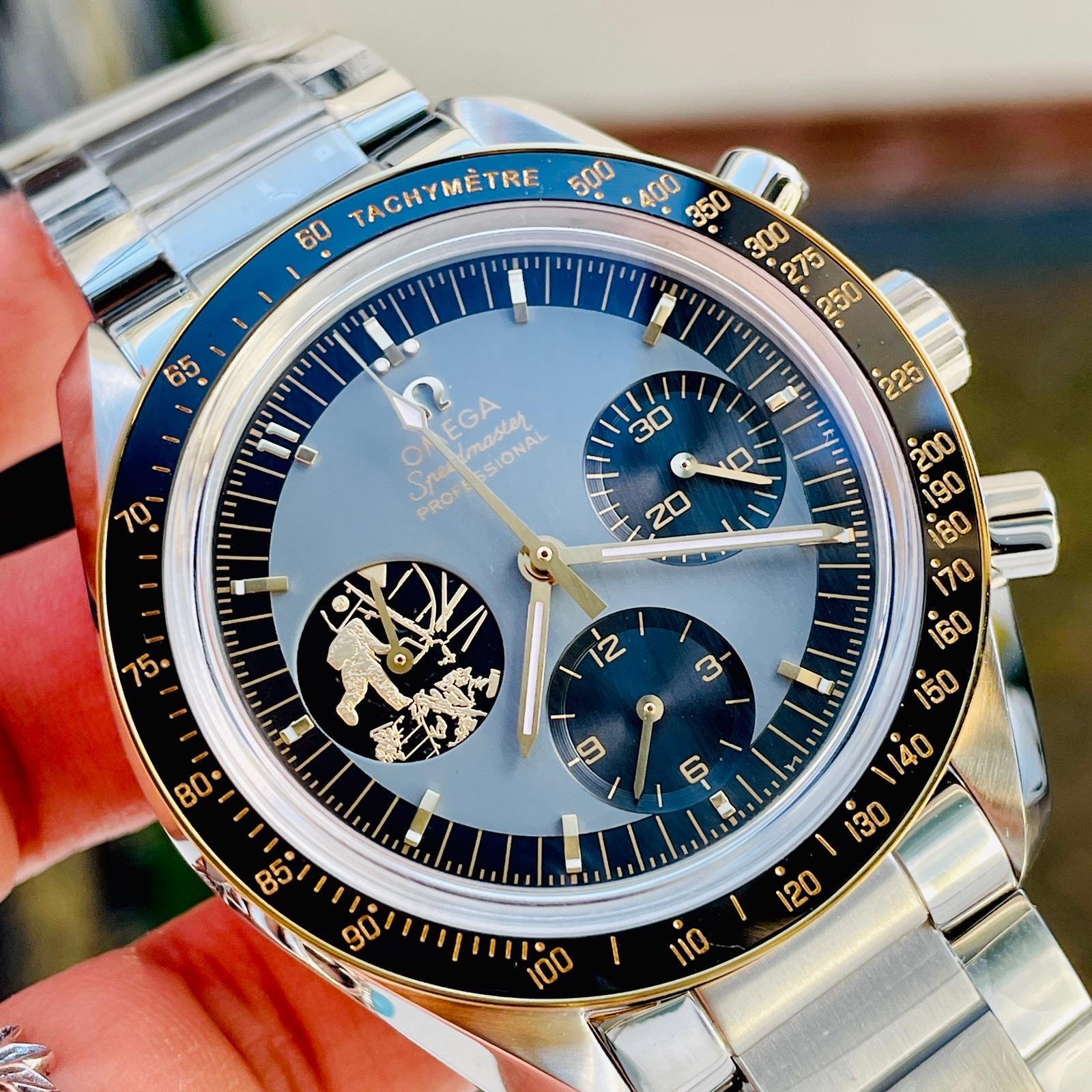 Speedmaster 50th Anniversary of APOLLO 11 The Moon Landing OMF Best Edition on SS Bracelet Manual Winding Chrono Movement - Image 3