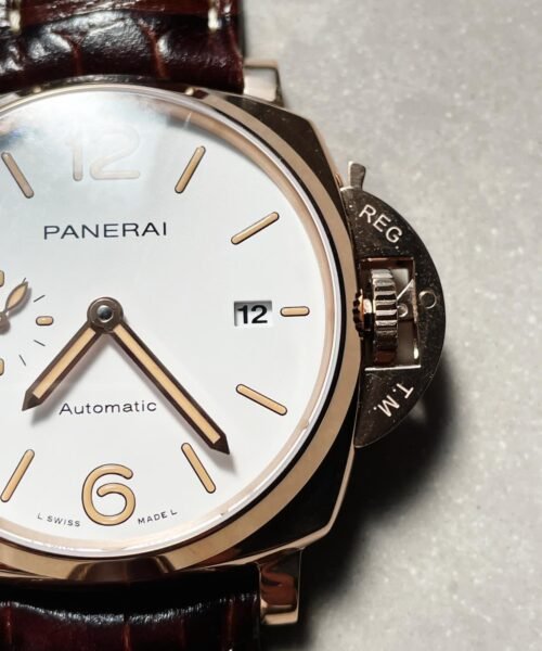 PAM1042 Luminor Due RG VSF Best Edition White Dial on Brown Leather Strap - Image 7