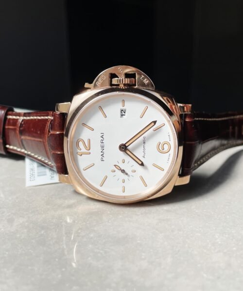 PAM1042 Luminor Due RG VSF Best Edition White Dial on Brown Leather Strap - Image 4