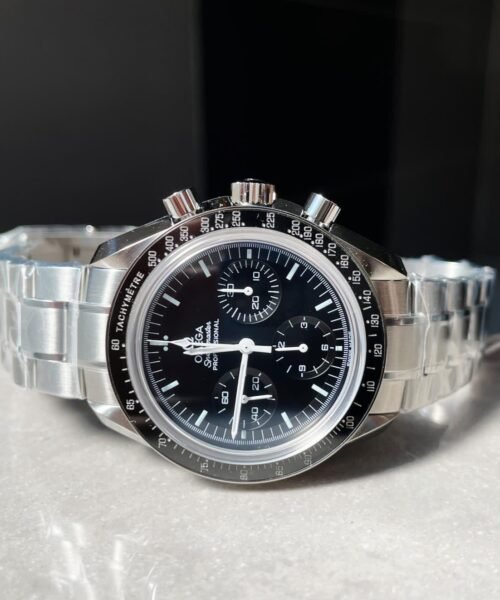 Speedmaster MoonWatch SS Sapphire Crystal Black Dial on SS Bracelet Manual Winding Chrono Movement - Image 2