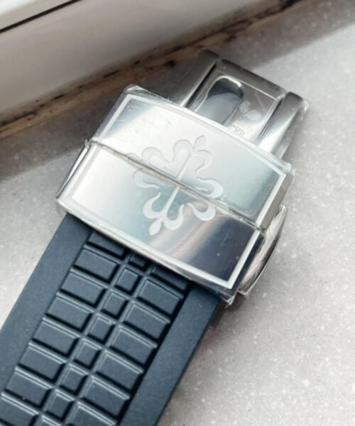 AQUANAUT 5164A SS GRF BEST EDITION BLACK DIAL ON BLACK RUBBER STRAP A324 V2 - Image 13