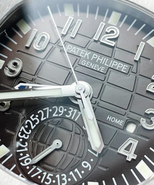 AQUANAUT 5164A SS GRF BEST EDITION BLACK DIAL ON BLACK RUBBER STRAP A324 V2 - Image 7