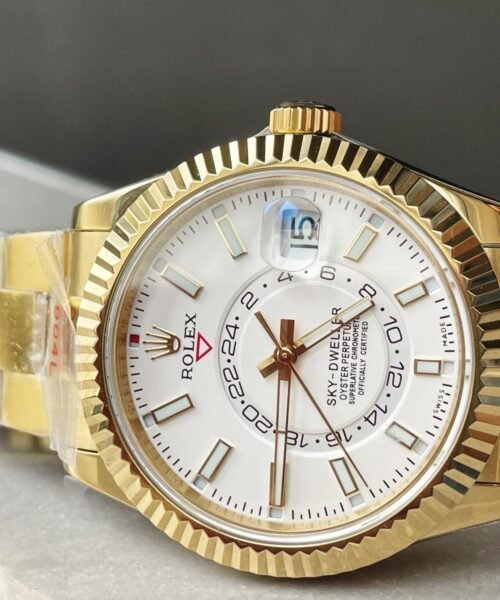 Sky-Dweller 326934 SS Noob 1:1 Best Edition White Dial on Gold SS Bracelet A23J - Image 7