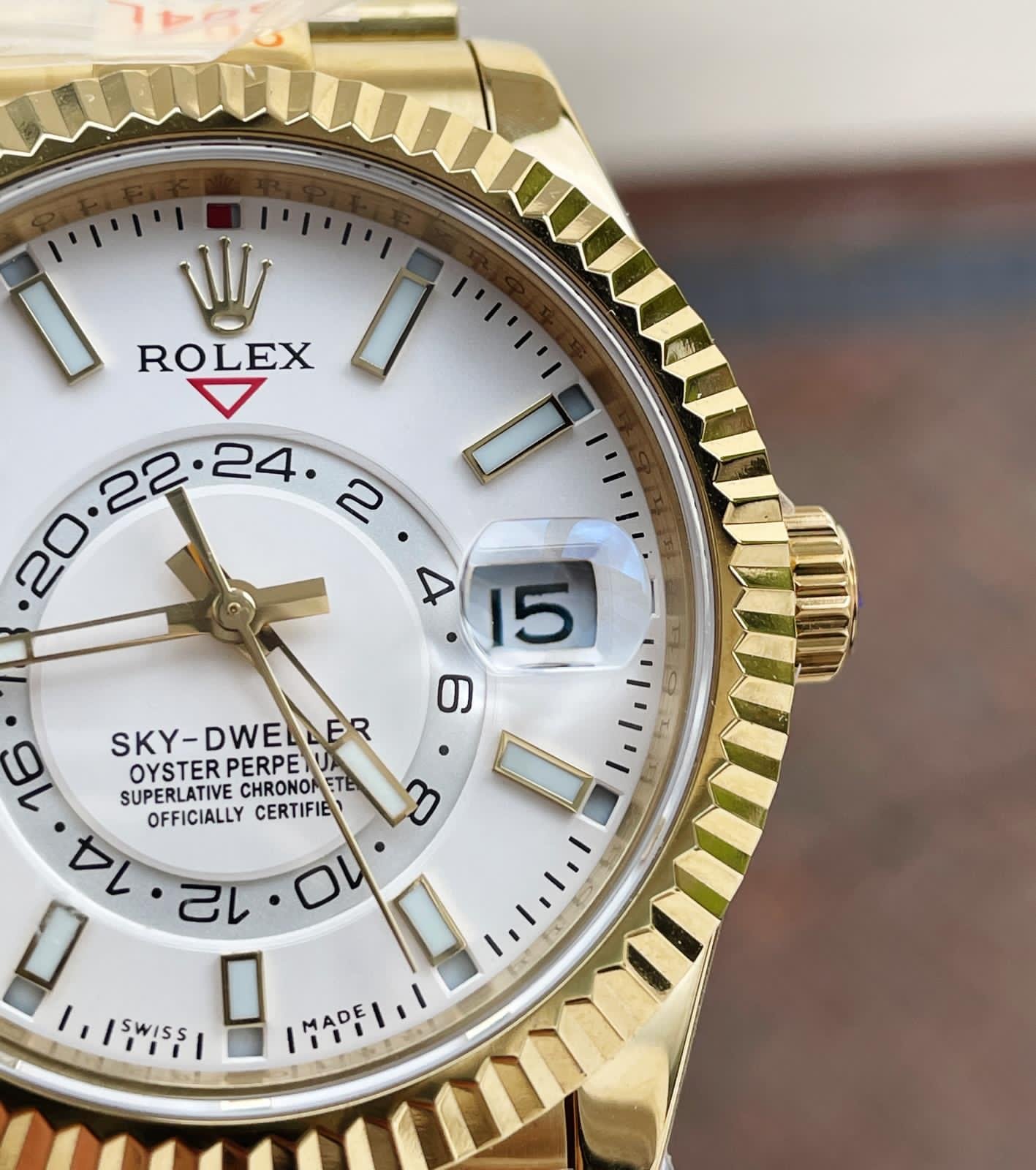 Sky-Dweller 326934 SS Noob 1:1 Best Edition White Dial on Gold SS Bracelet A23J - Image 6