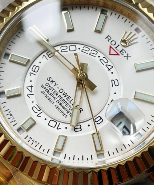 Sky-Dweller 326934 SS Noob 1:1 Best Edition White Dial on Gold SS Bracelet A23J - Image 5