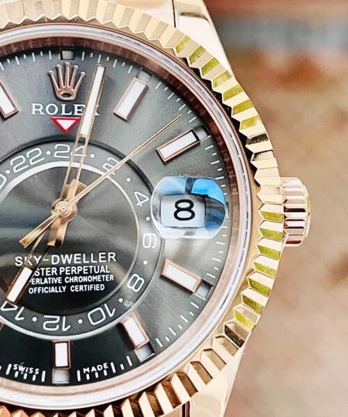 Sky-Dweller 326934 SS Noob 1:1 Best Edition Black Dial on RG SS Bracelet A23J - Image 3