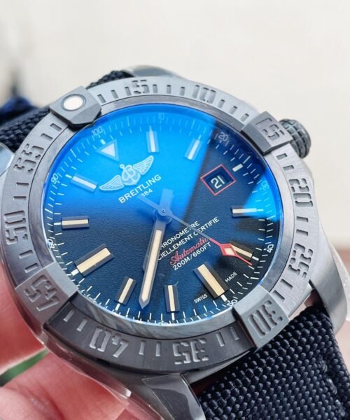AVENGER BLACKBIRD 44MM DLC GF 1:1 BEST EDITION TITANIUM CASE BLACK DIAL ON BLACK RUBBER STRAP A2824 V4 - Image 5