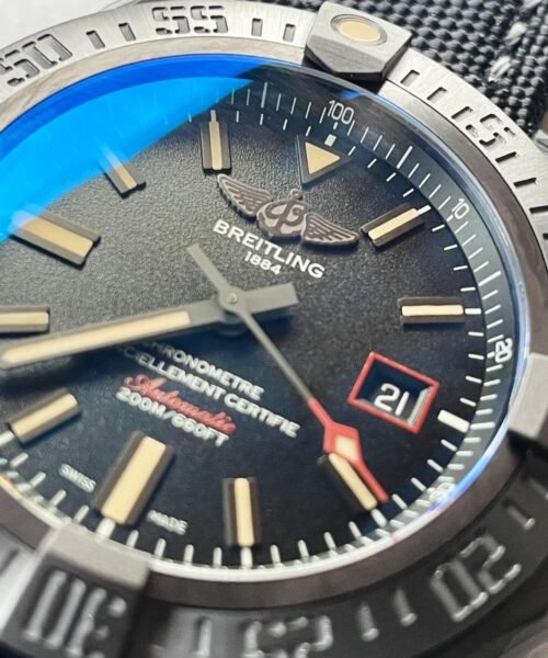 AVENGER BLACKBIRD 44MM DLC GF 1:1 BEST EDITION TITANIUM CASE BLACK DIAL ON BLACK RUBBER STRAP A2824 V4 - Image 4