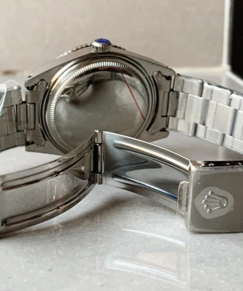 Vintage GMT Master 6542 Black/Red Bezel White Dial on SS Bracelet A2836 - Image 7