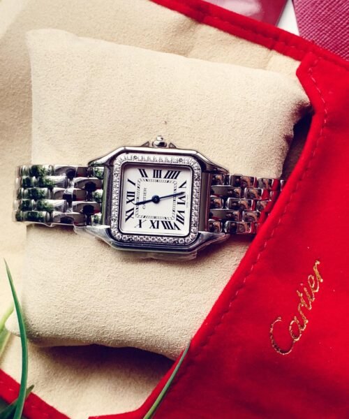 Panthère Secrete Ladies SS GF 1:1 Best Edition White Dial Diamonds Bezel on SS Bracelet Swiss Ronda Quartz - Image 3