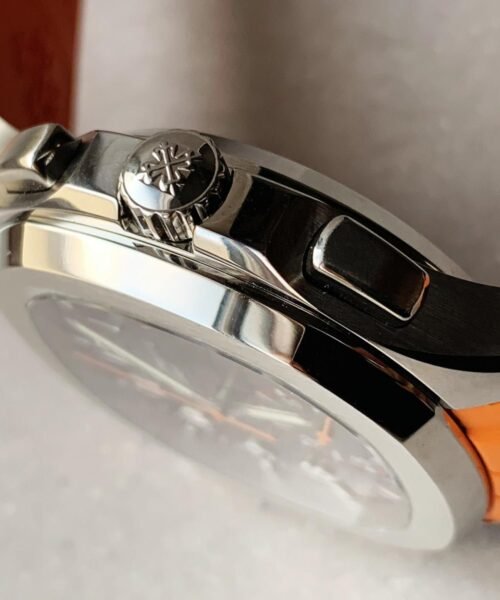 Aquanaut 5168G 42mm SS ZF 1:1 Best Edition Black Dial on Orange Rubber Strap - Image 7