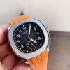 Aquanaut 5168G 42mm SS ZF 1:1 Best Edition Black Dial on Orange Rubber Strap