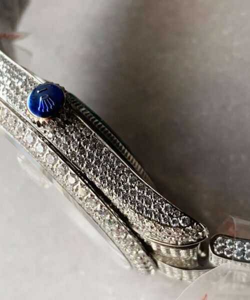 OYSTER PERPETUAL 41mm 904L SS MOISSANITE DIAMONDS BRACELET AND DIAL A2824 iced out - Image 6