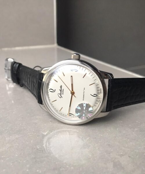 Senator Automatic GF SS White Dial on Black Leather Strap A3959 - Image 4