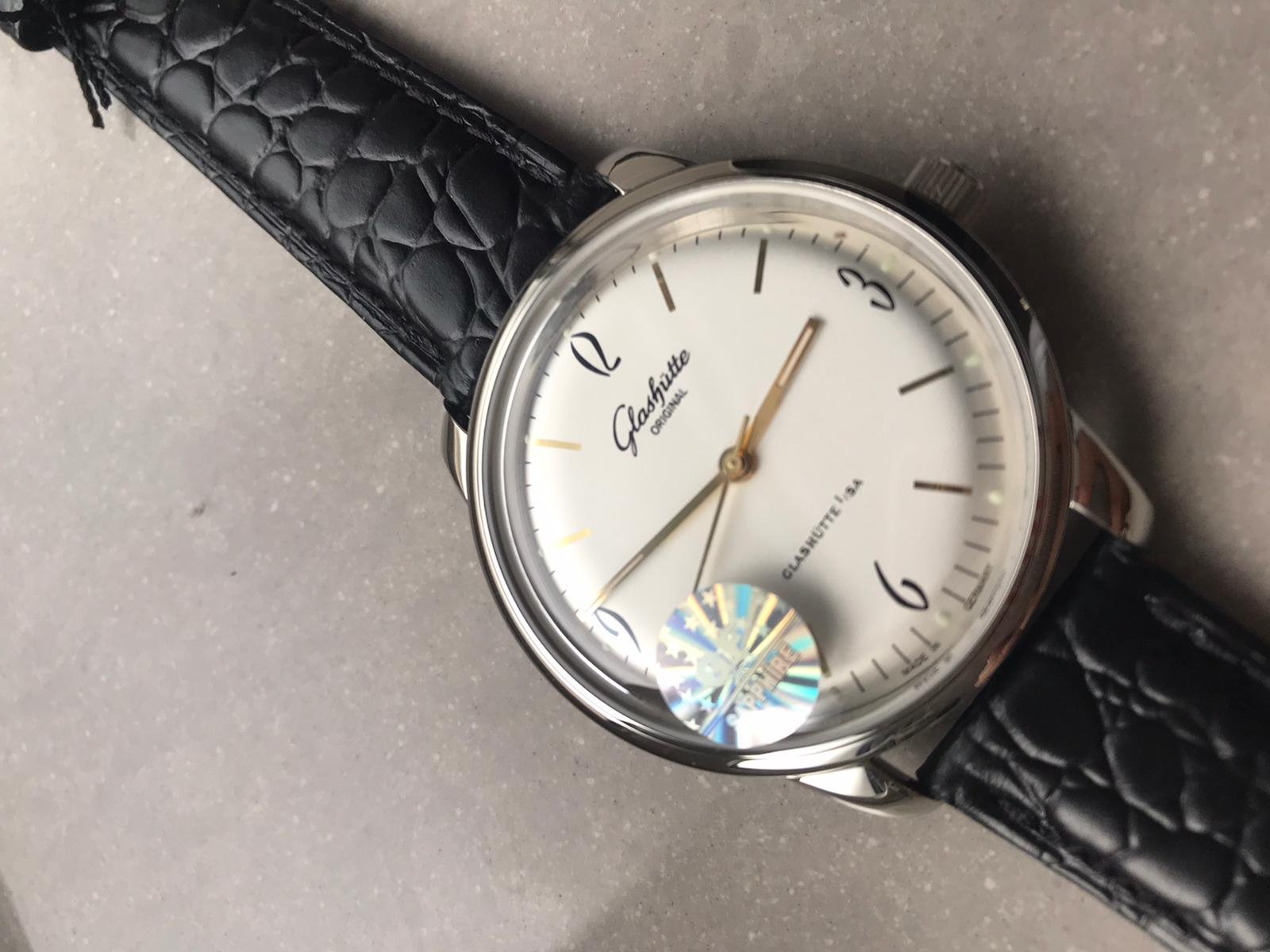 Senator Automatic GF SS White Dial on Black Leather Strap A3959 - Image 2