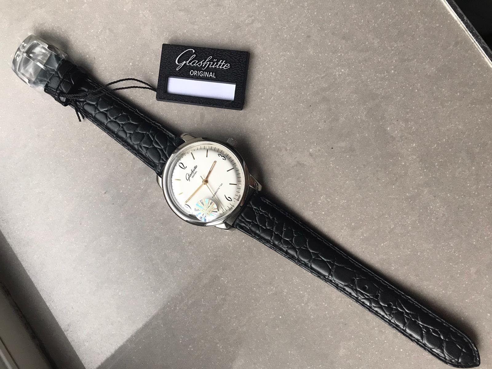 Senator Automatic GF SS White Dial on Black Leather Strap A3959 - Image 5