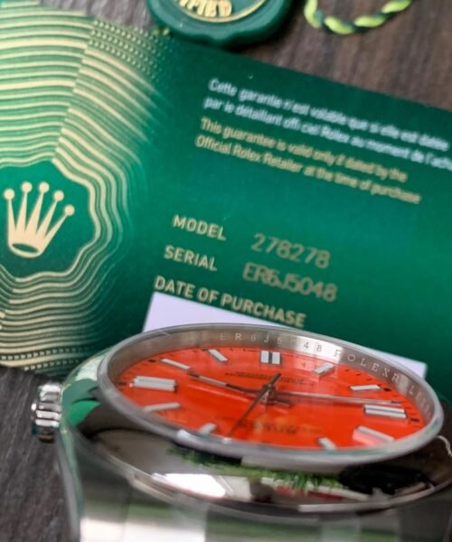 OYSTER PERPETUAL EW FACTORY CORAL RED DIAL 41MM Asian 3230 automatic movement - Image 6