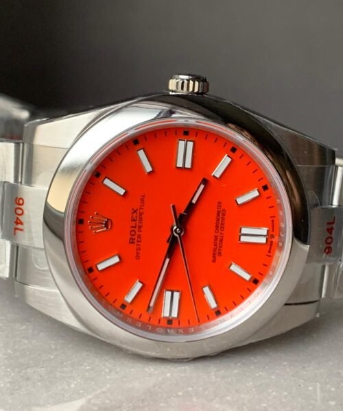 OYSTER PERPETUAL EW FACTORY CORAL RED DIAL 41MM Asian 3230 automatic movement - Image 5
