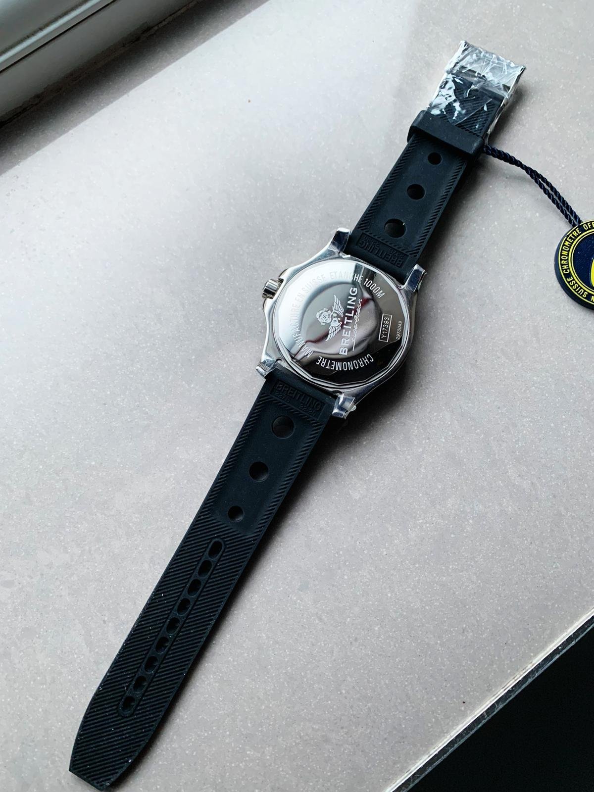Superocean 44mm Special GF 1:1 Best Edition Black Dial on Black Rubber Strap A2824 - Image 3