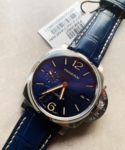 PAM 927 Luminor Due VSF Best Edition Blue Dial on Blue Leather Strap AXXXIV - Image 2