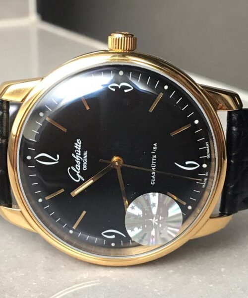 Senator Automatic GF SS Black Dial on Black Leather Strap A3959 - Image 2