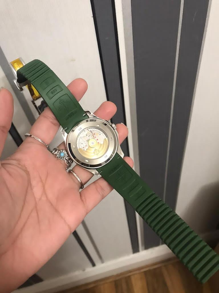 Aquanaut 5168G 42mm SS ZF 1:1 Best Edition Green Dial on Green Rubber Strap - Image 6