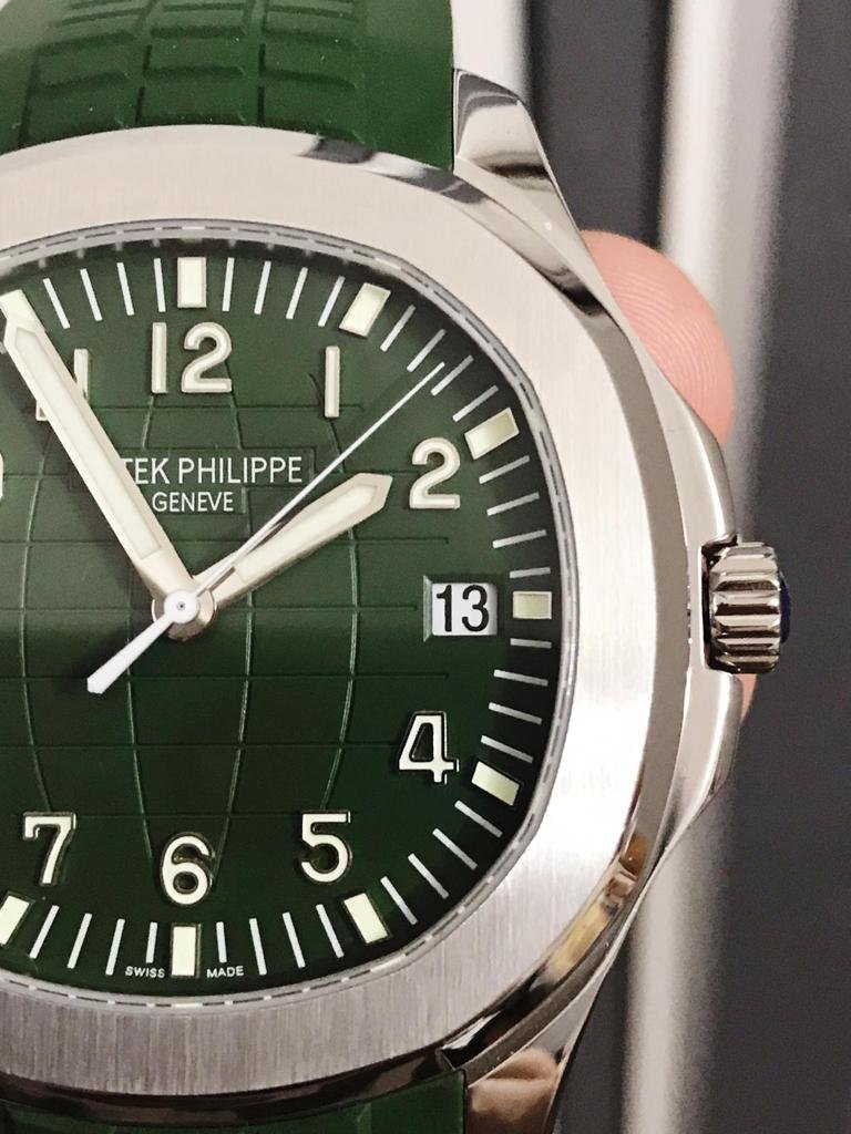 Aquanaut 5168G 42mm SS ZF 1:1 Best Edition Green Dial on Green Rubber Strap - Image 2