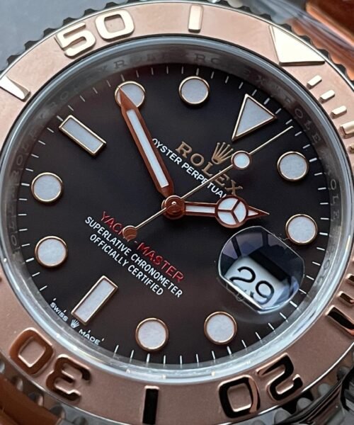 Yacht-Master 126621 904L/RG VSF 1:1 Best Edition Black Dial On 904L/RG Bracelet VS3235 - Image 6