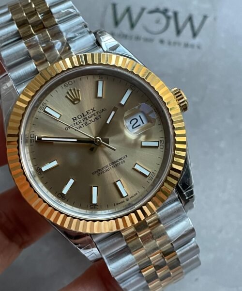 VSF Datejust 41mm 126333 904L YG/SS Fluted Bezel Gold Dial on YG/SS Jubilee Bracelet VS3235 - Image 5