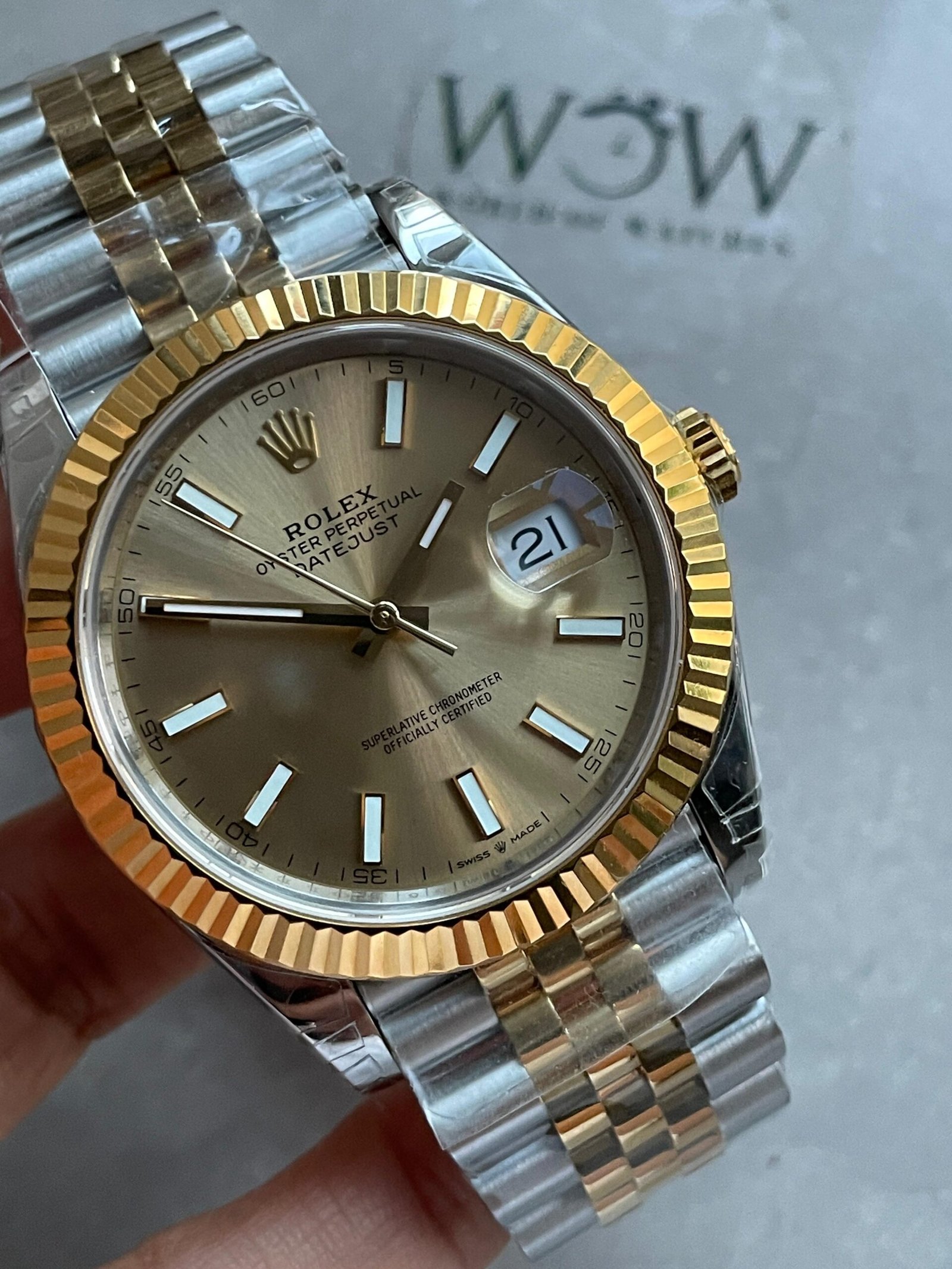 VSF Datejust 41mm 126333 904L YG/SS Fluted Bezel Gold Dial on YG/SS Jubilee Bracelet VS3235 - Image 5