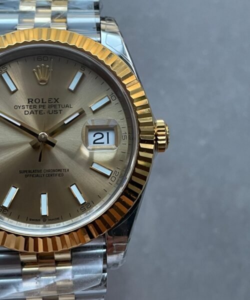 VSF Datejust 41mm 126333 904L YG/SS Fluted Bezel Gold Dial on YG/SS Jubilee Bracelet VS3235 - Image 8