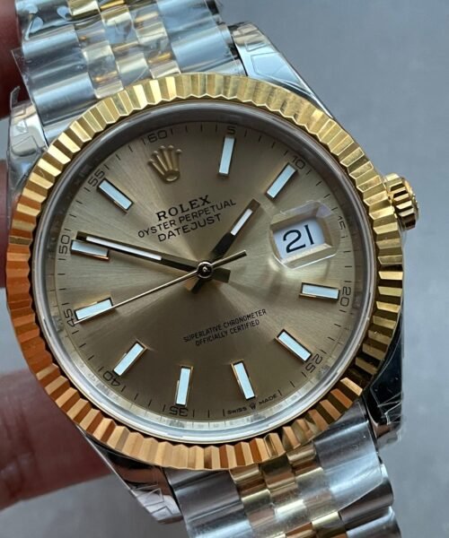 VSF Datejust 41mm 126333 904L YG/SS Fluted Bezel Gold Dial on YG/SS Jubilee Bracelet VS3235 - Image 9