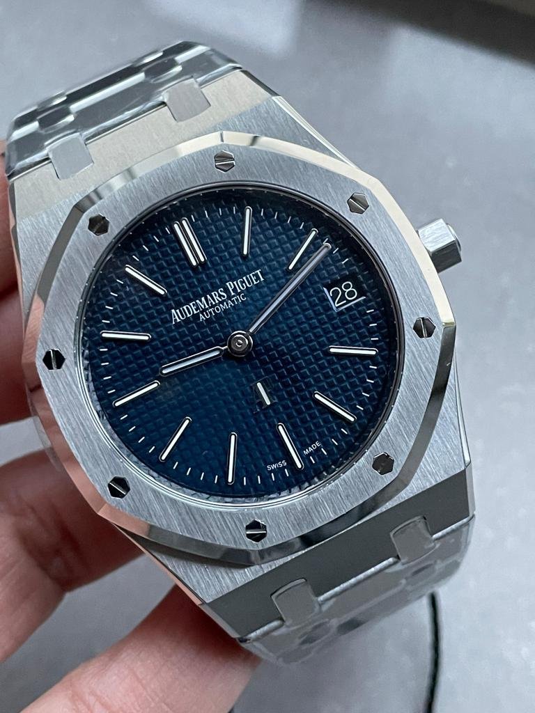 Royal Oak "Jumbo" Extra-Thin 39mm 16202 SS Blue Dial on SS Bracelet ZF A7121 - Image 3