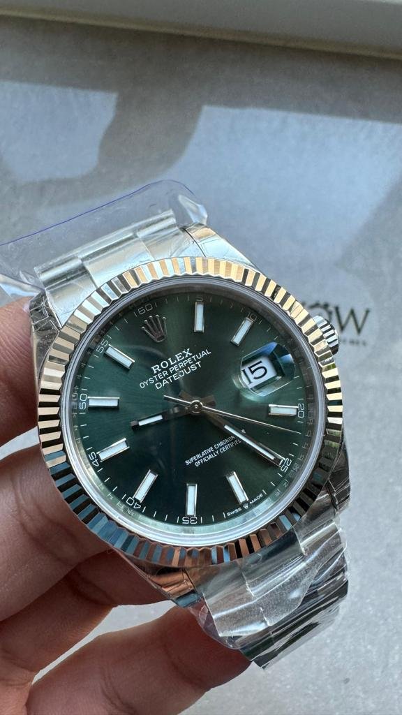 DateJust 41 SS 126234 VSF 1:1 Best Edition 904L Steel Green Dial on Oyester Bracelet VS3235 - Image 3